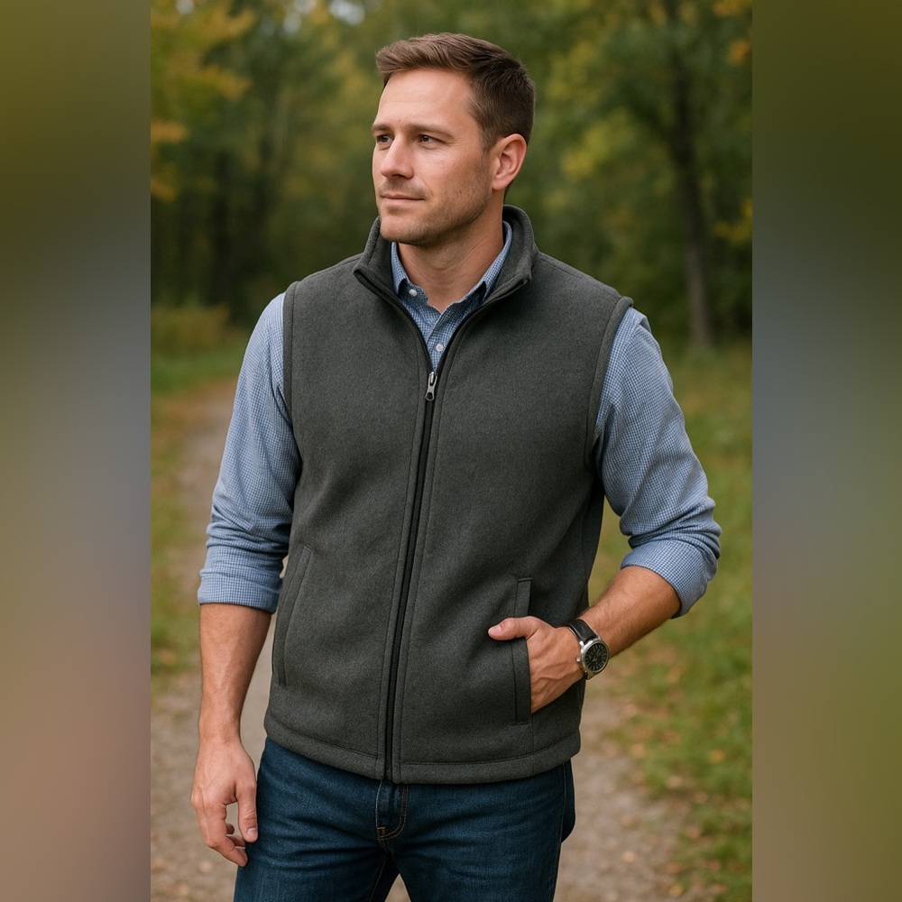Goodfellow & Co Sweater-Knit Fleece Vest – Gray – Men’s